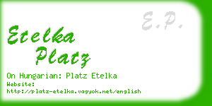 etelka platz business card